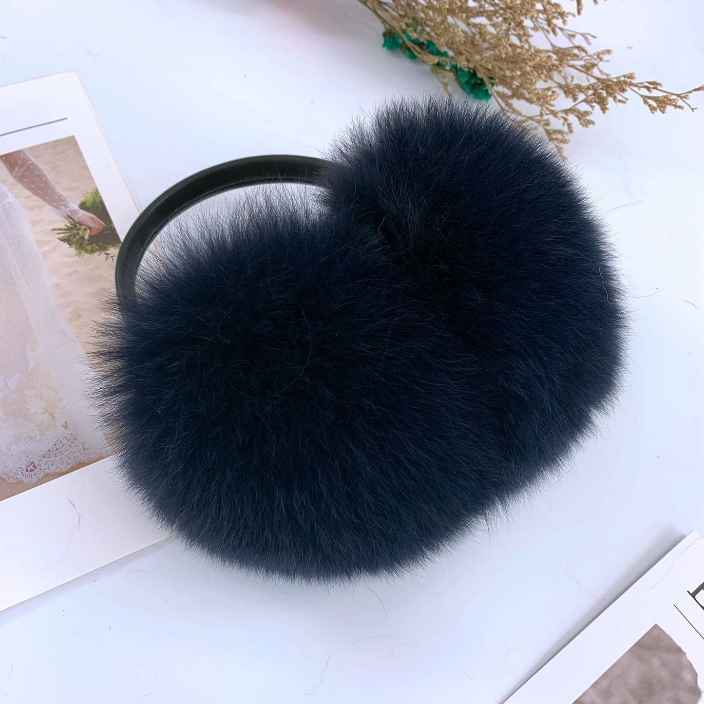 Cute Winter Fox Fur Ear Muffs - Warm & Stylish