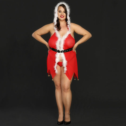 Sexy Plus Size Miss Clause Bedroom Costume