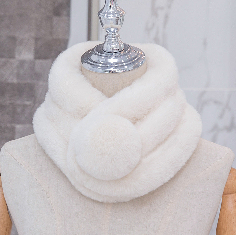 Winter Real Rabbit Fur Scarf - Cozy & Versatile