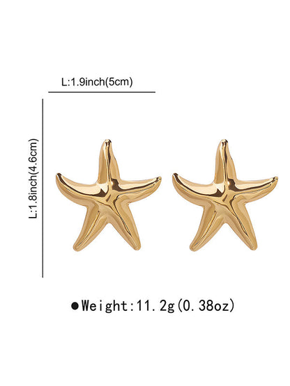 Geometric Star Shape Drop Earrings