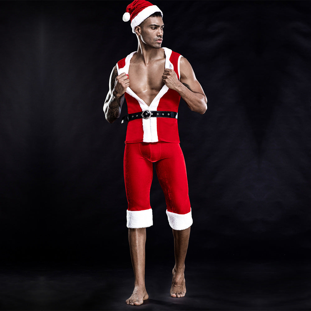 Free Shipping for Men's Lingerie Christmas Performance Costumes