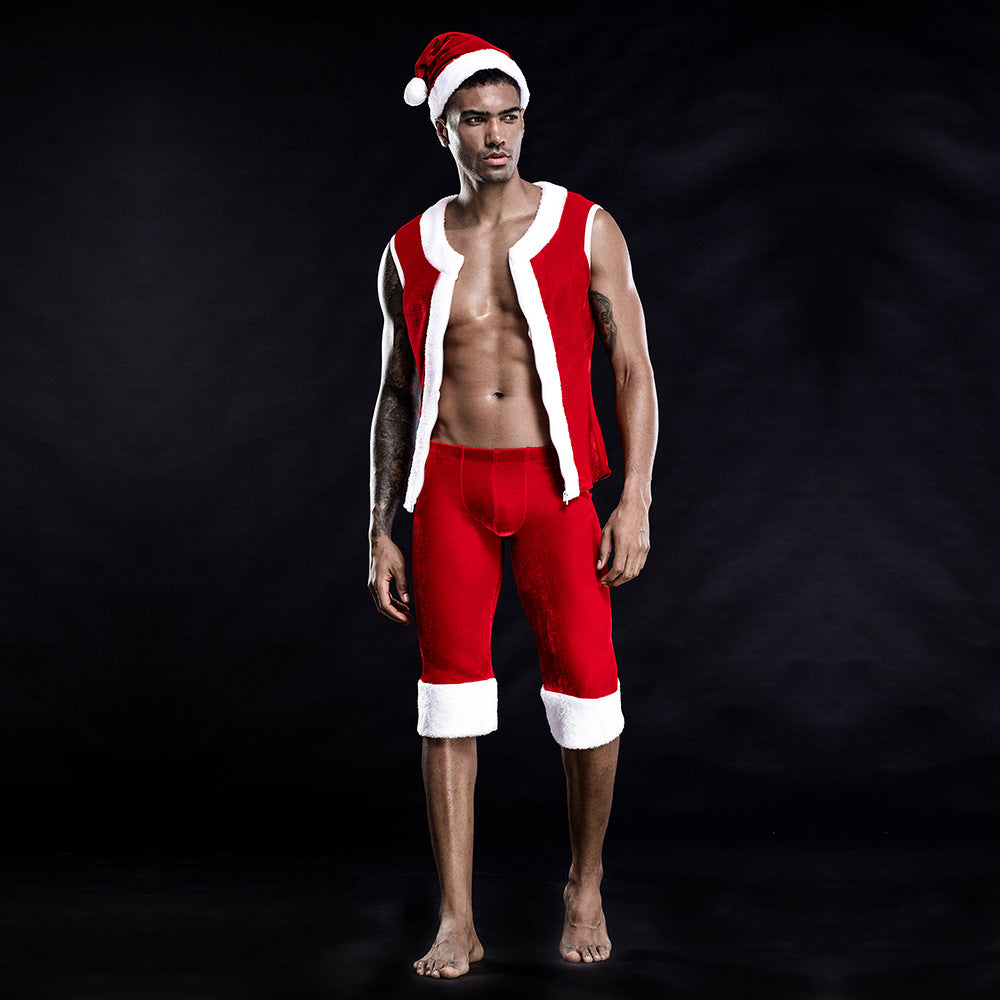 Free Shipping for Men's Lingerie Christmas Performance Costumes