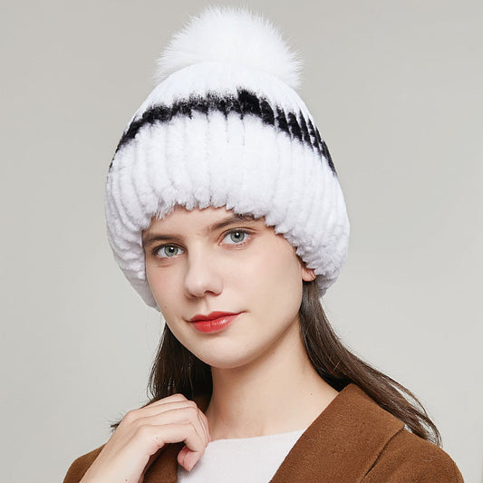 Autumn and Winter Otter Rabbit Fur Warm Ear Protection Fox Fur Rabbit Fur Hat