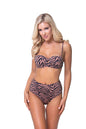 Free Shipping For Pink Zebra Print Sexy Bikini Set