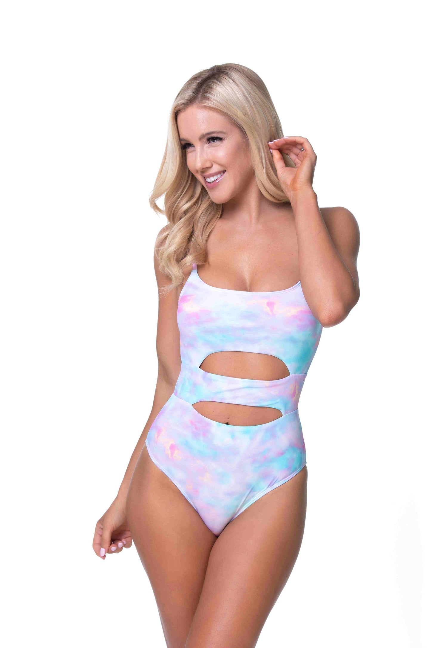 Free Shipping For Tie Dye One-piece Swimsuit
