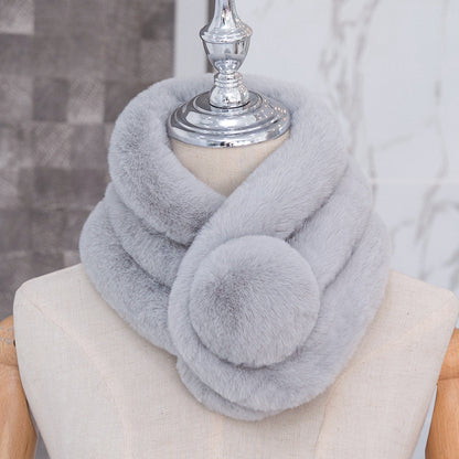 Winter Real Rabbit Fur Scarf - Cozy & Versatile