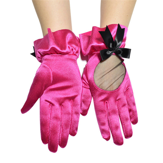 Short Bow Mesh Gloves