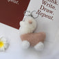 Cute Alpaca Wool Charm Keychain & Bag Accessory