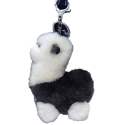 Cute Alpaca Wool Charm Keychain & Bag Accessory