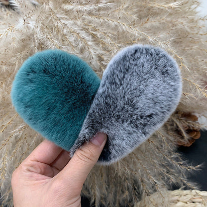 Cute Real Rabbit Fur Hair Clips - Sweet & Trendy