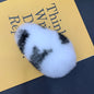 Cute Real Rabbit Fur Hair Clips - Sweet & Trendy