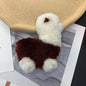 Cute Alpaca Wool Charm Keychain & Bag Accessory