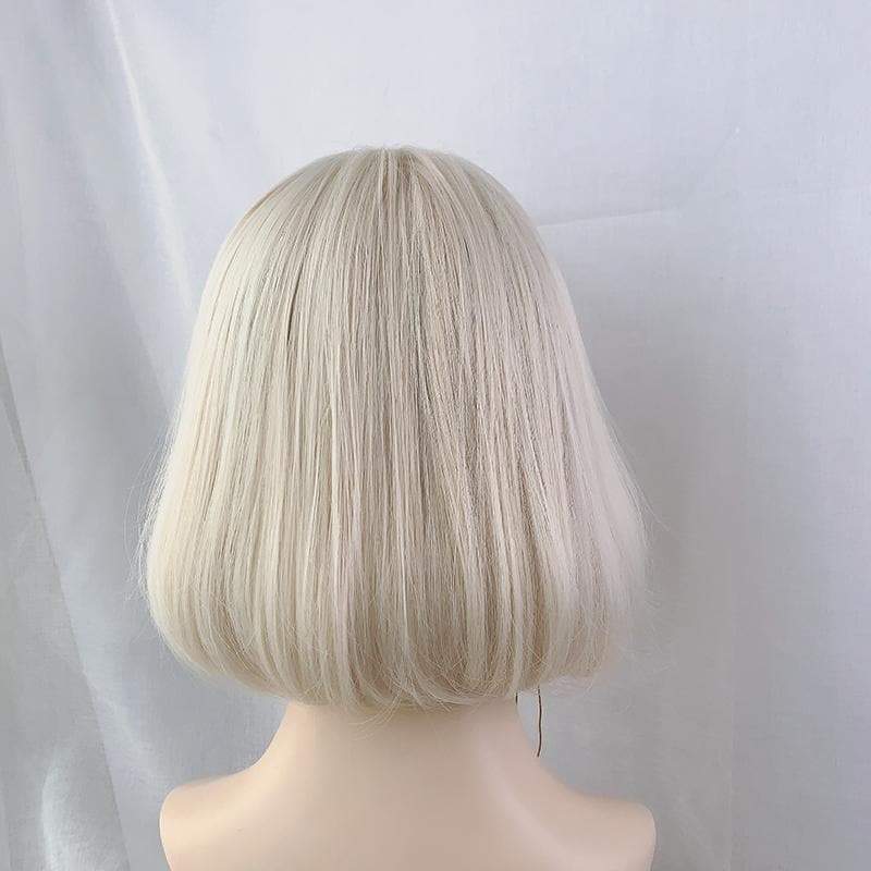 Free Shipping For Hivava Cute Short Blonde Beige Bobo Bangs Wig