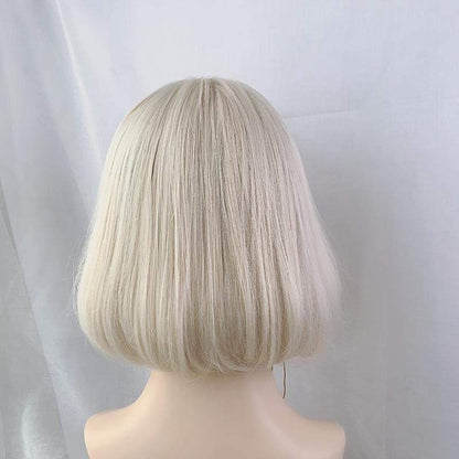 Free Shipping For Hivava Cute Short Blonde Beige Bobo Bangs Wig