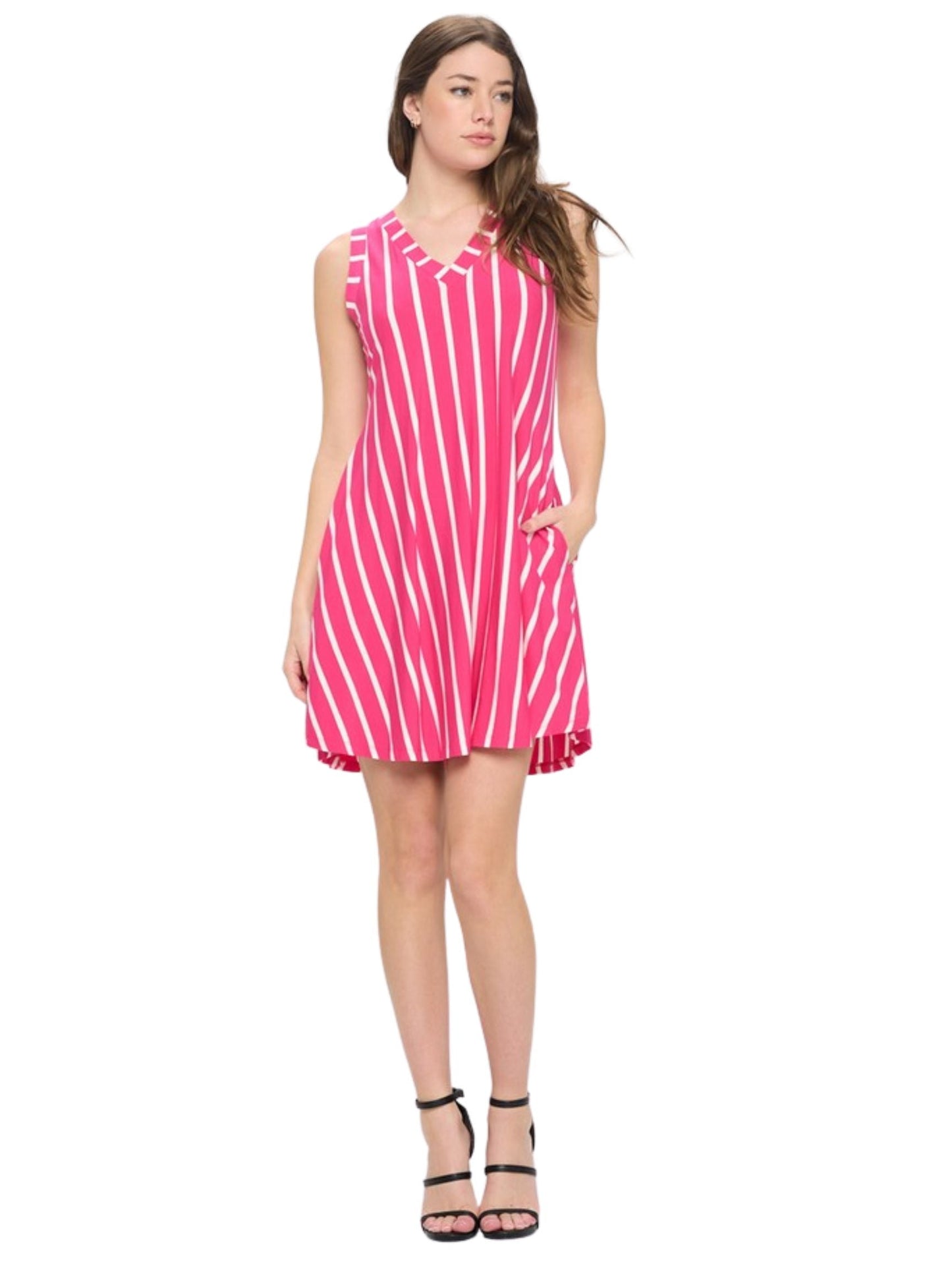 Free Shipping For Women's Striped Sleeveless Dress