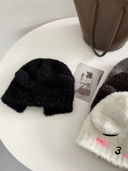 Casual Keep Warm Solid Color Hats&Caps-Homeunderwear