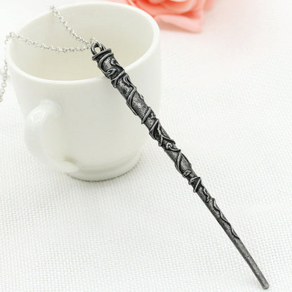 Alloy Ornament Magic Wand Necklace-Homeunderwear