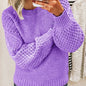 Free Shipping ForThickened warm sweater solid color outer wear knitted pullover top knitted sweater