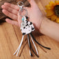 Ethnic Turquoise Sunflower Tassel Key Chain