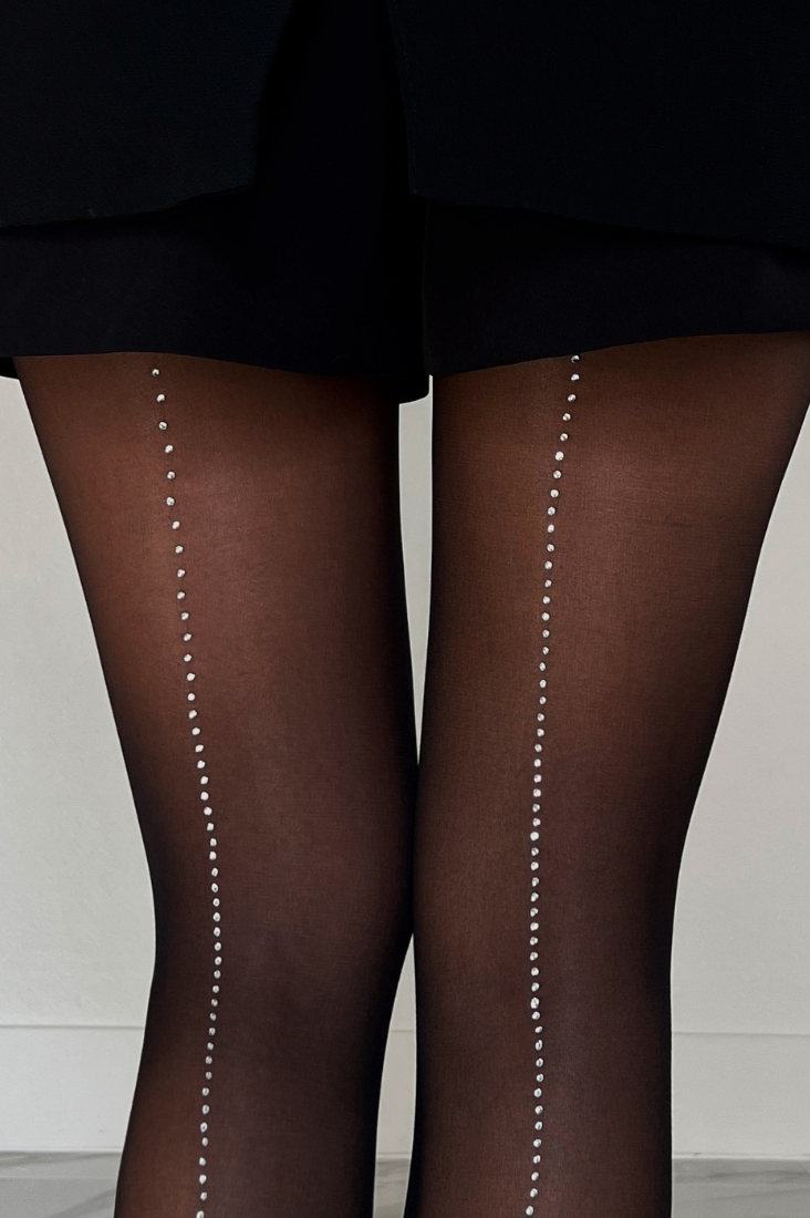 Free Shipping For Rhinestone Accent Sheer Tights