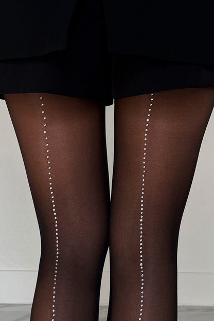 Free Shipping For Rhinestone Accent Sheer Tights