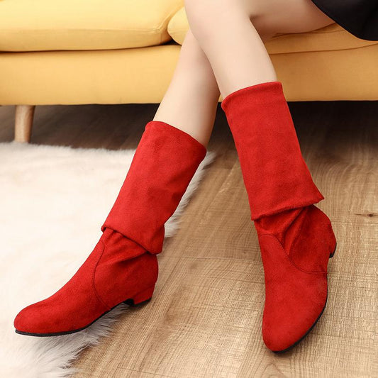 New Autumn And Winter High Knee Flat Boots