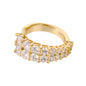 Free Shipping For Golden Plated Diamond Domed Starburst Huggie Earring