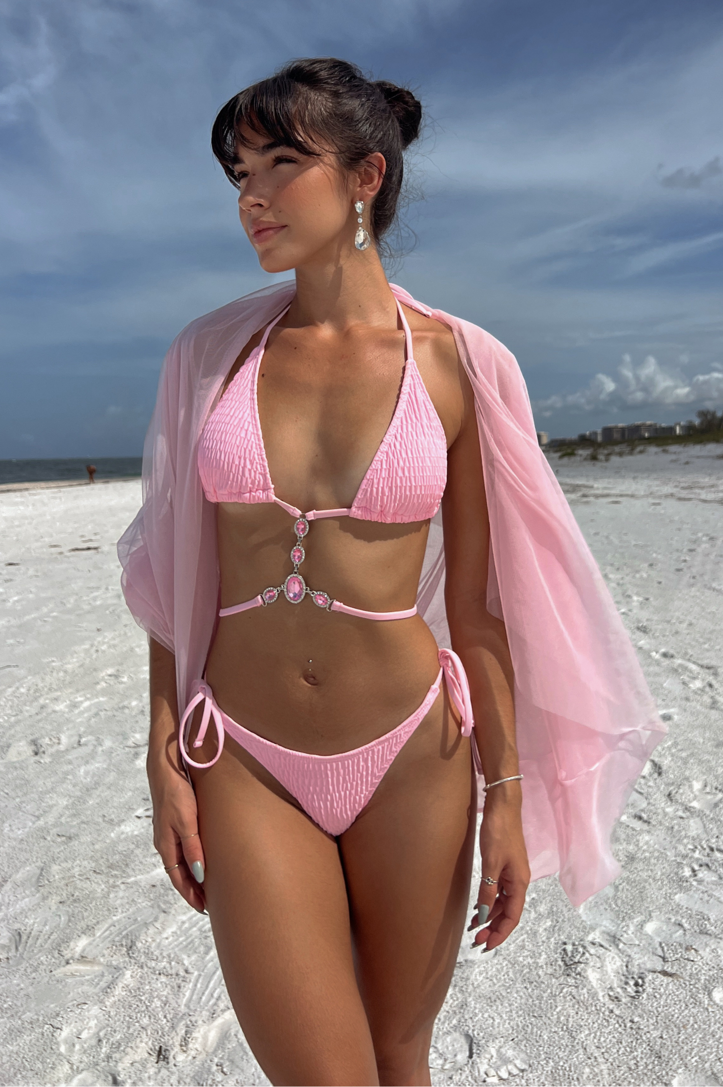 Free Shipping For Emily Crystal Bikini Bottom