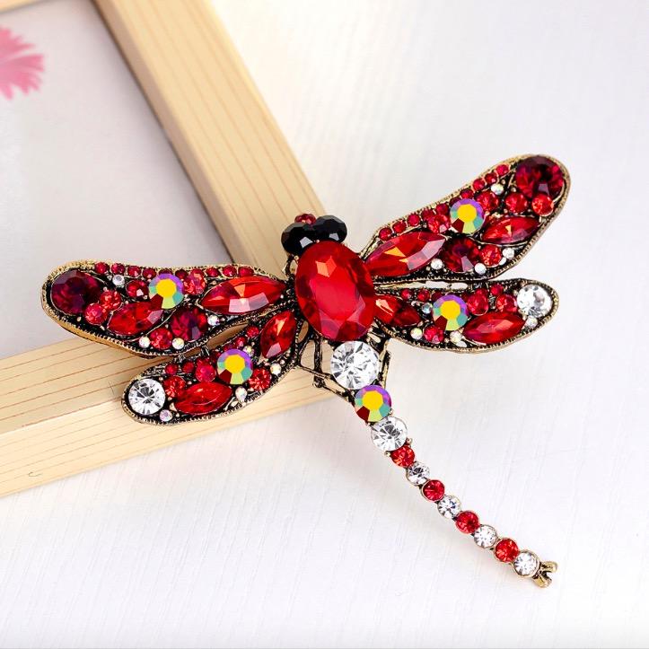 Big Dragonfly Chain Scarves Buckle Brooch