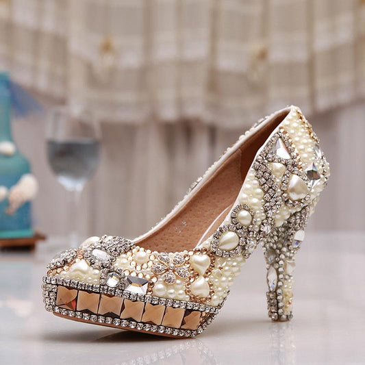 Champagne Diamond Wedding Shoes