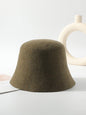 Simple Solid Color Wool Bucket Hat-Homeunderwear