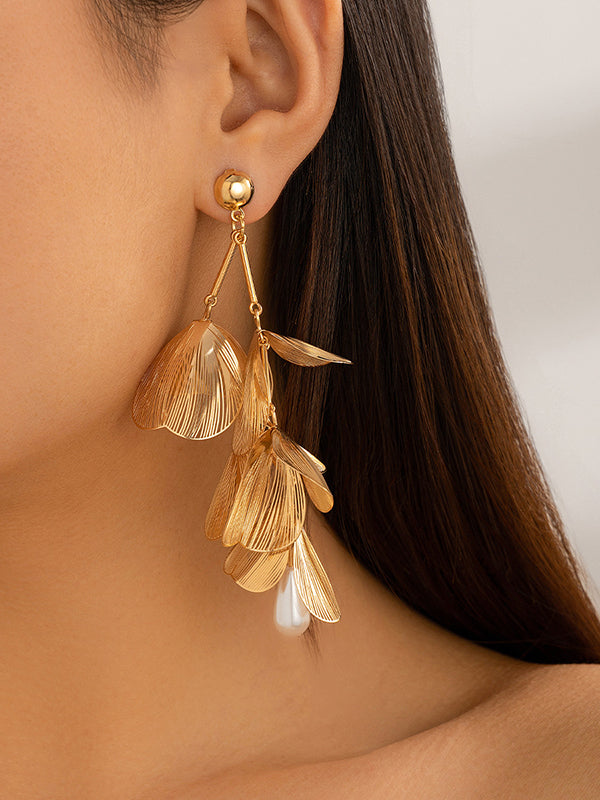 Geometric Tasseled Drop Earrings