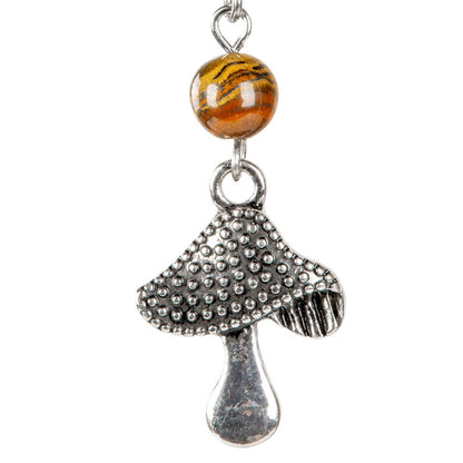 Free Shipping For TIGER EYE MUSHROOM EARRINGS