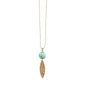 Free Shipping For Akriti Gold and Medium Faceted Amazonite Necklace