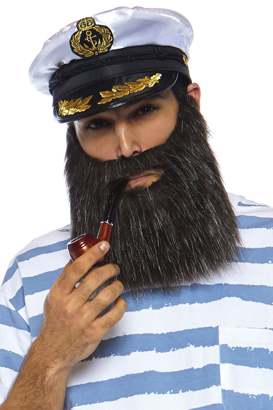 Free Shipping For 3 Piece Captain Kit, Includes Beard, Pipe, And Hat