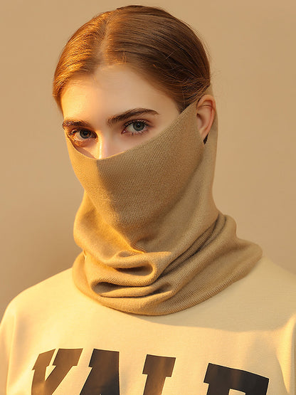 Simple Keep Warm Solid Color Face Shield Masks-Homeunderwear