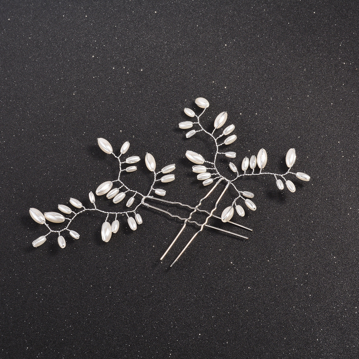 Beautiful White Bride Pearl Hairpins-Homeunderwear