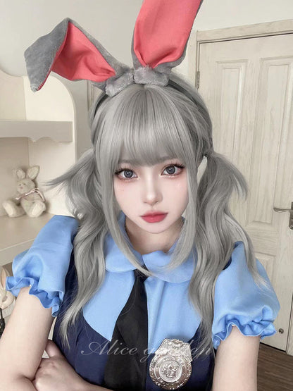 Free Shipping For Hivava Casual Series Judy Hops Silver Long Wig