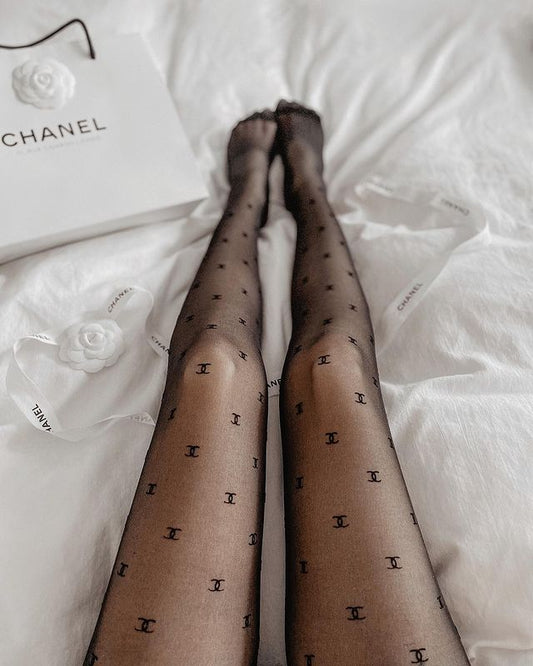 Free Shipping For Double C Letter 3D Print Tights