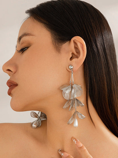 Geometric Tasseled Drop Earrings