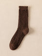 Wool Casual Solid Color Socks Accessories-Homeunderwear