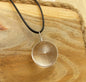 Manual Dandelion Clovers Lace Dried Flower Glass Ball Time Gem Clavicle Pendant Necklace-Homeunderwear