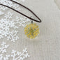 Manual Dandelion Clovers Lace Dried Flower Glass Ball Time Gem Clavicle Pendant Necklace-Homeunderwear