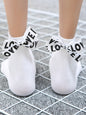 Tide Letter Bow Decoration Socks