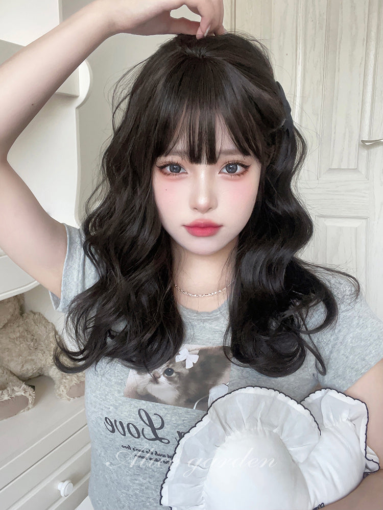 Free Shipping For Hivava Casual Series Dark Brown Curly Lolita Wig