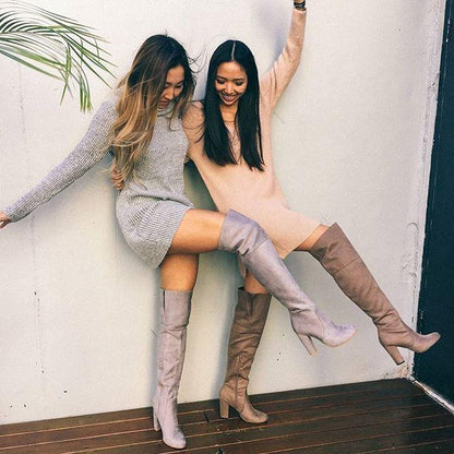 Sexy Turtle Neck Long Sweater Dress