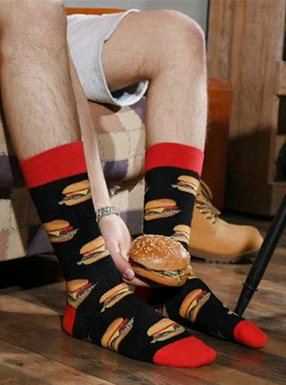 Free Shipping For Unisex Burger Design Socks