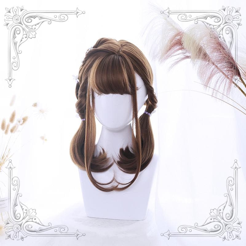 Free Shipping For Hivava Grey/Brown Lolita 45cm Daily Wig