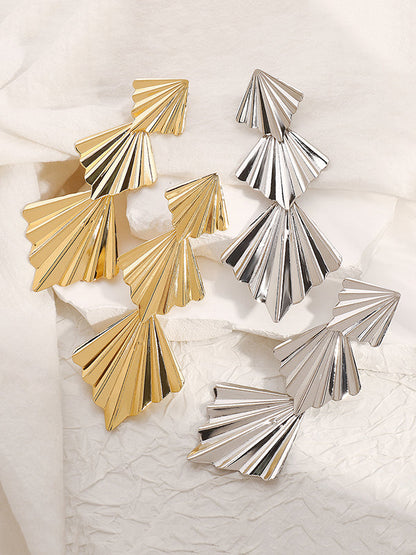 Geometric Solid Color Drop Earrings