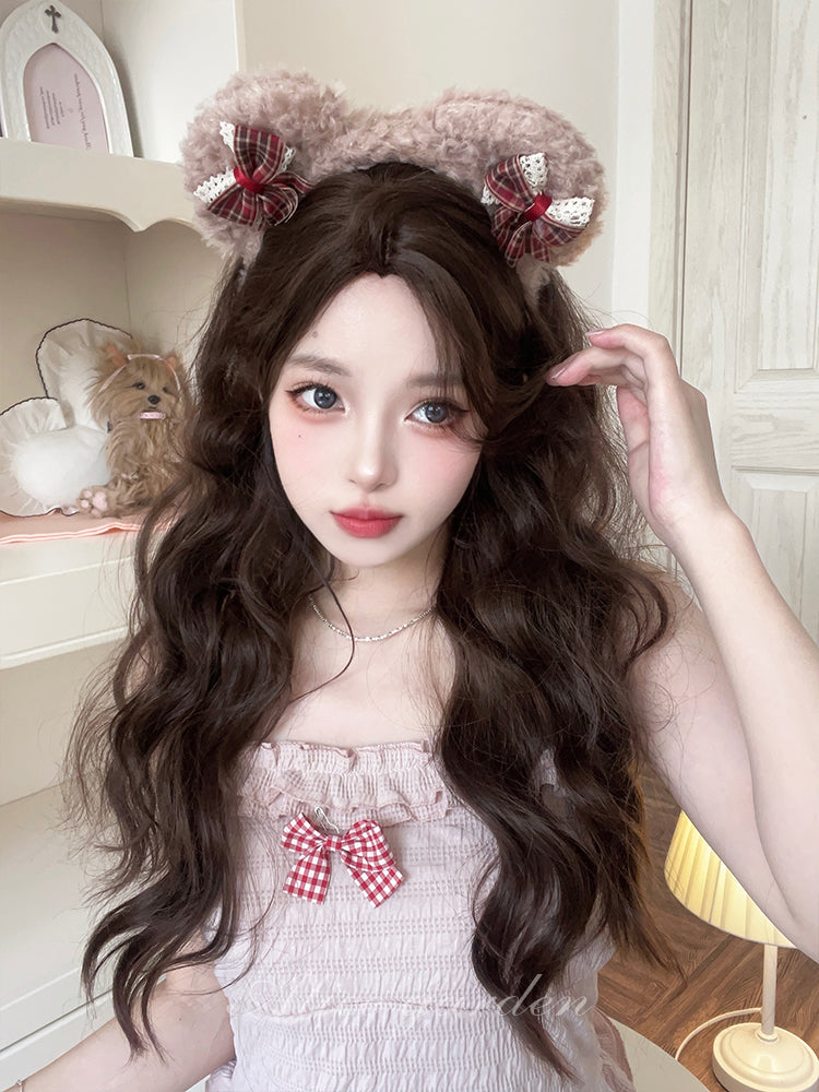 Free Shipping For Hivava Casual Series Natural Brown Long Curly Wig